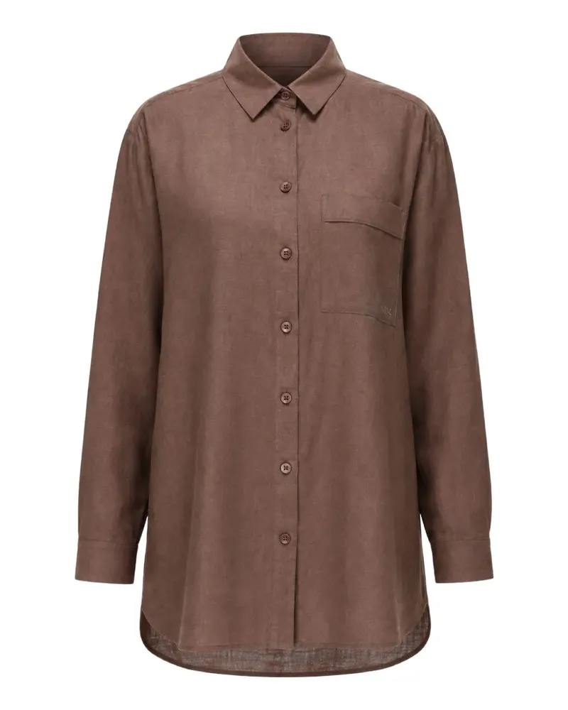 Max Mara chest-pocket linen shirt - Braun Braun