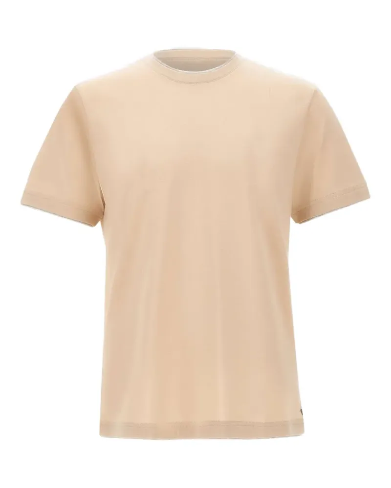 Eleventy contrast-trim T-shirt - Nude Nude