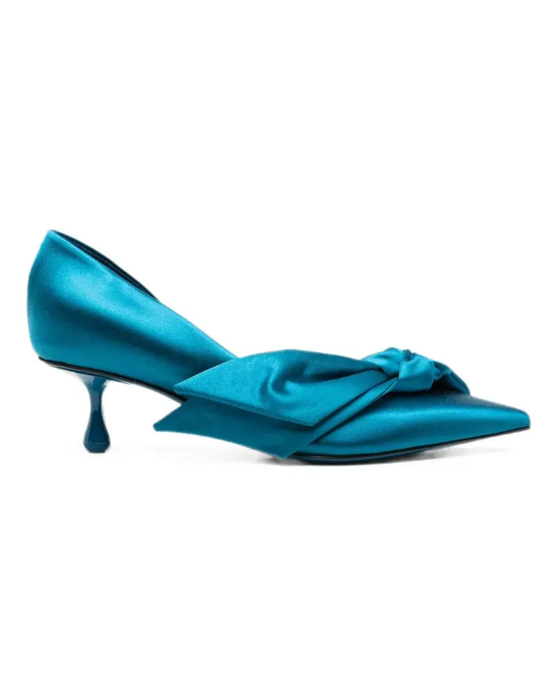 Jimmy Choo Spitze Pumps mit Schleife - Blau Blau