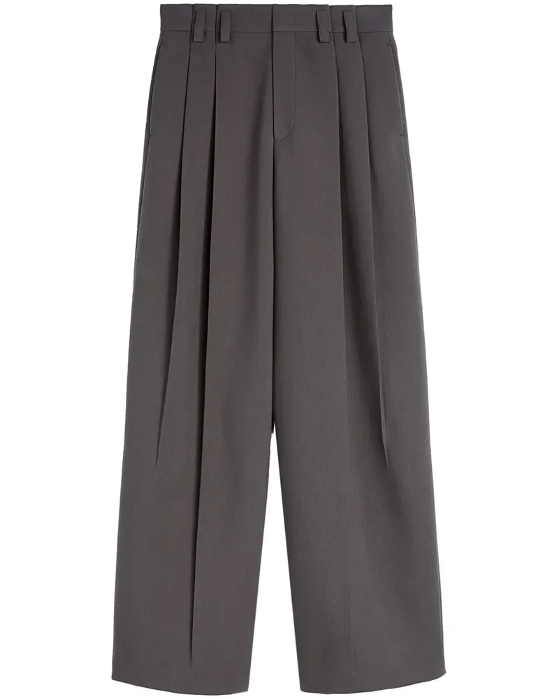 Jil Sander Hose mit Bundfalten - Grau Grau