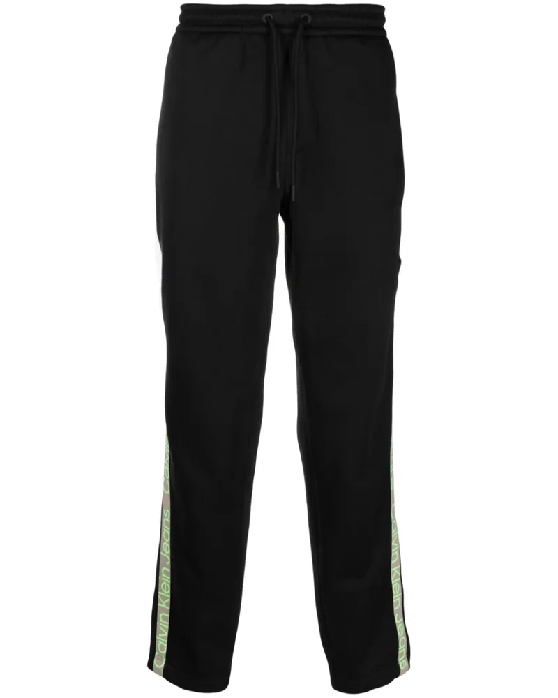 Calvin Klein Jogginghose mit Logo-Streifen - Schwarz Schwarz