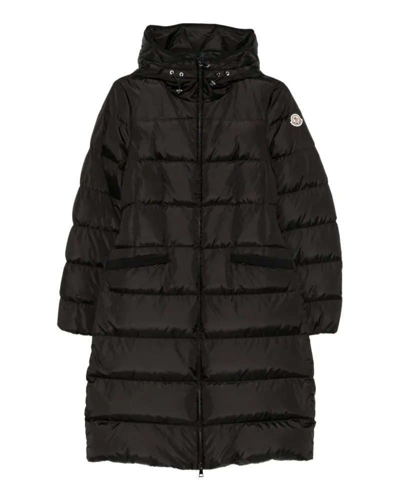 Moncler Gesteppter Kapuzenmantel - Schwarz Schwarz