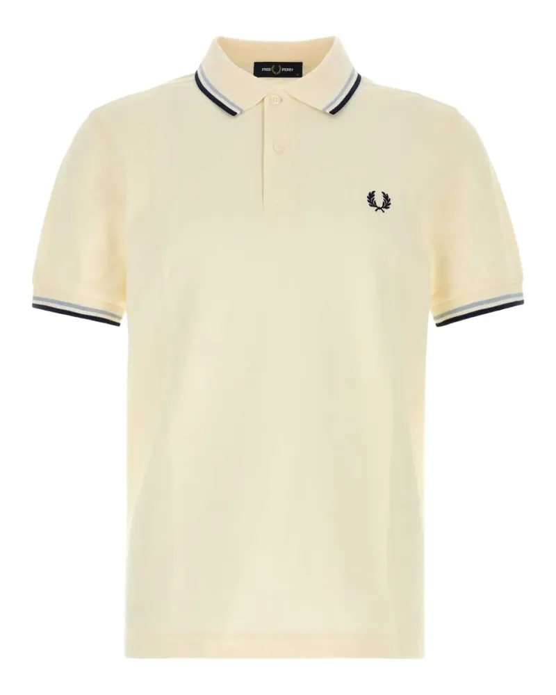 Fred Perry tipping-detail piqué polo shirt - Nude Nude