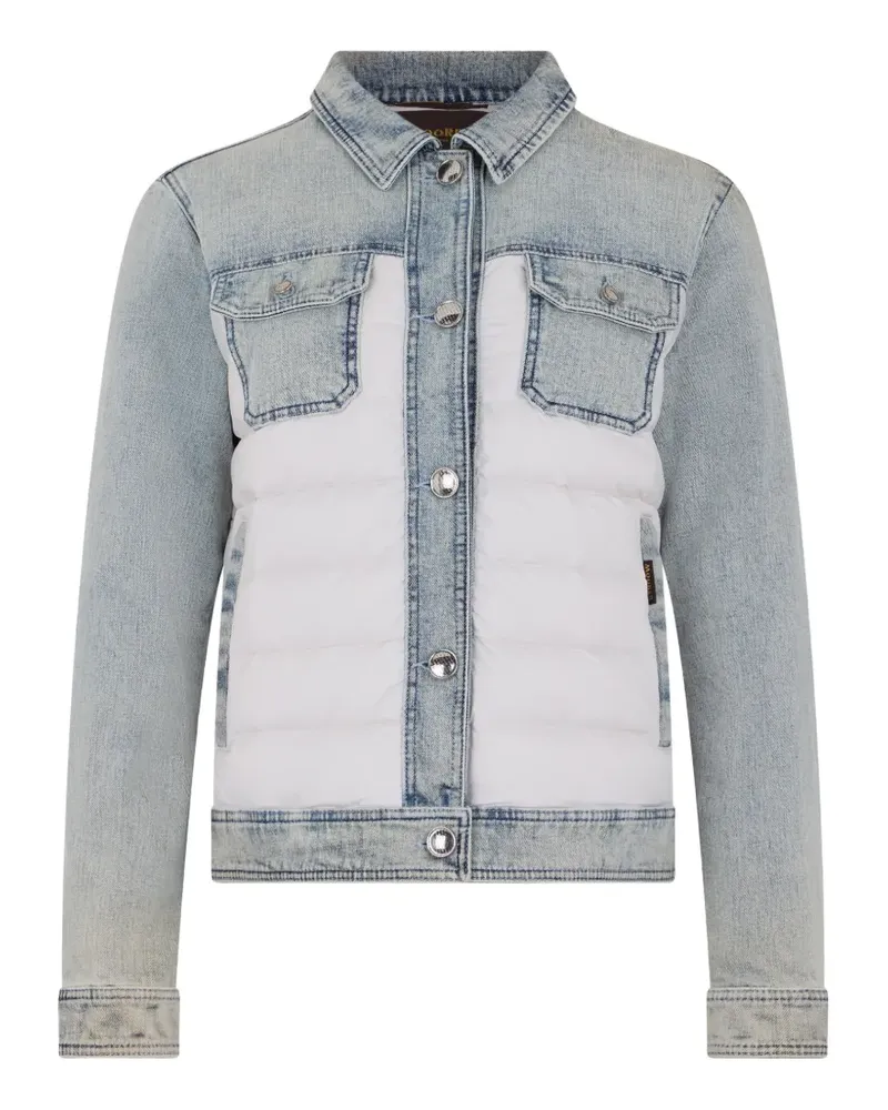 MOORER panelled denim jacket - Blau Blau