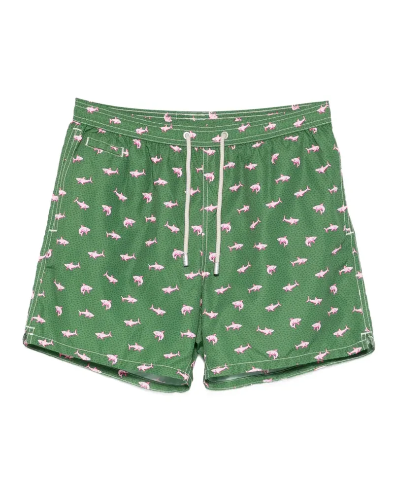 MC2 Saint Barth Shark on Shark print swim shorts - Grün Grün