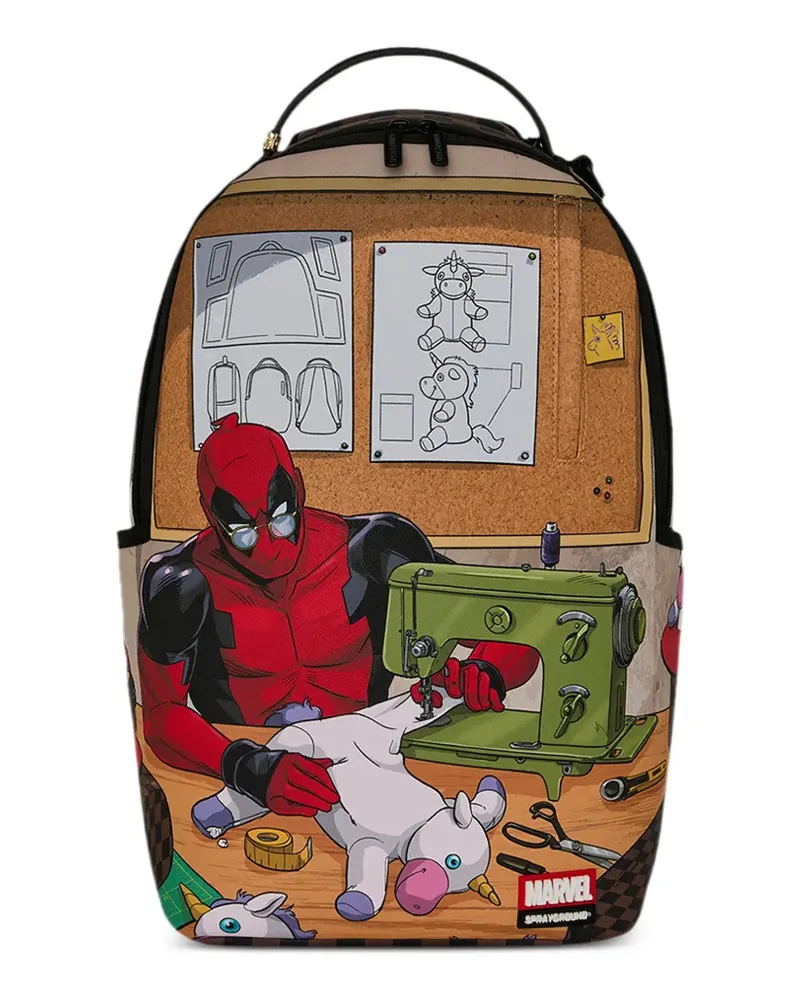Sprayground Deadpool  Rucksack mit grafischem Print - Braun Braun