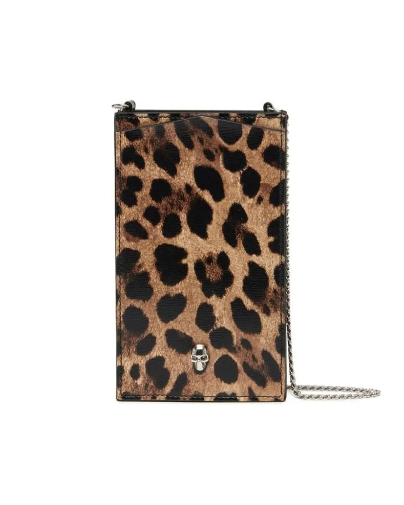 Alexander McQueen Handyhülle mit Leoparden-Print - Braun Braun