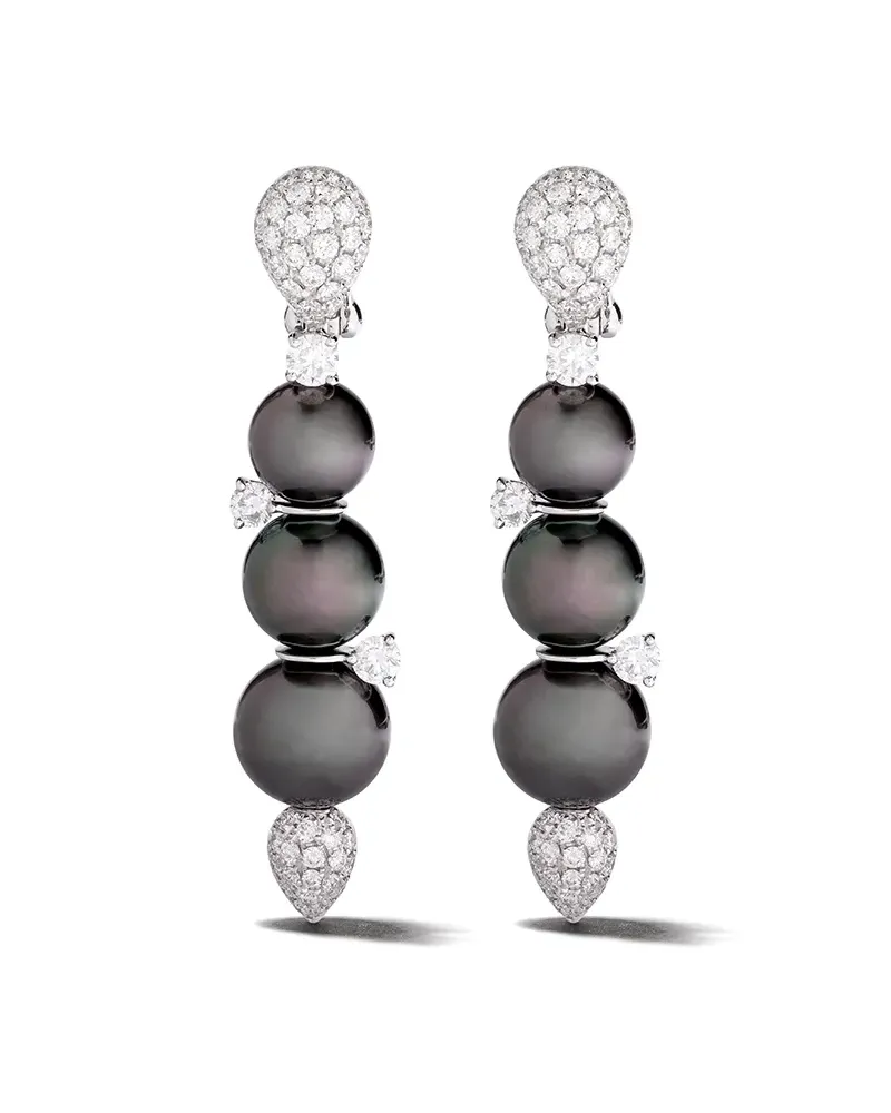 YOKO London 18kt Weißgoldohrringe mit Perlen - Silber Silber