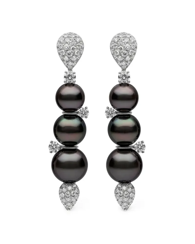 YOKO London 18kt Weißgoldohrringe mit Perlen - Silber Silber