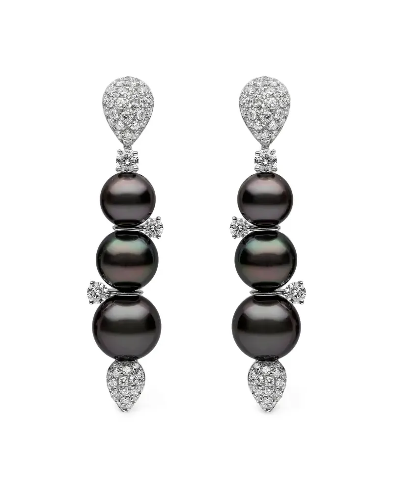 YOKO London 18kt Weißgoldohrringe mit Perlen - Silber Silber