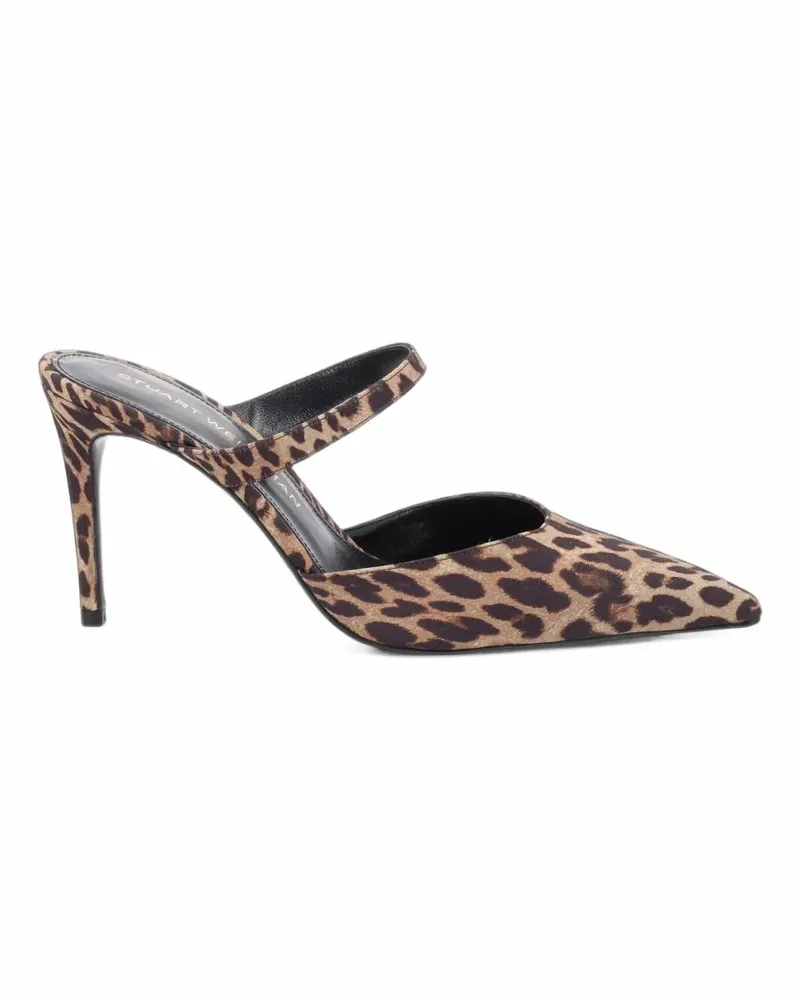 Stuart Weitzman Stuart Power Mule Pumps mit spitzer Kappe - Nude Nude