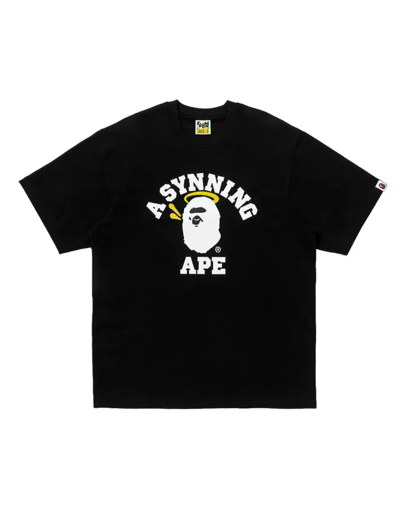BAPE A BATHING APE® x Spotify Central Cee College T-Shirt mit lockerem Schnitt - Schwarz Schwarz