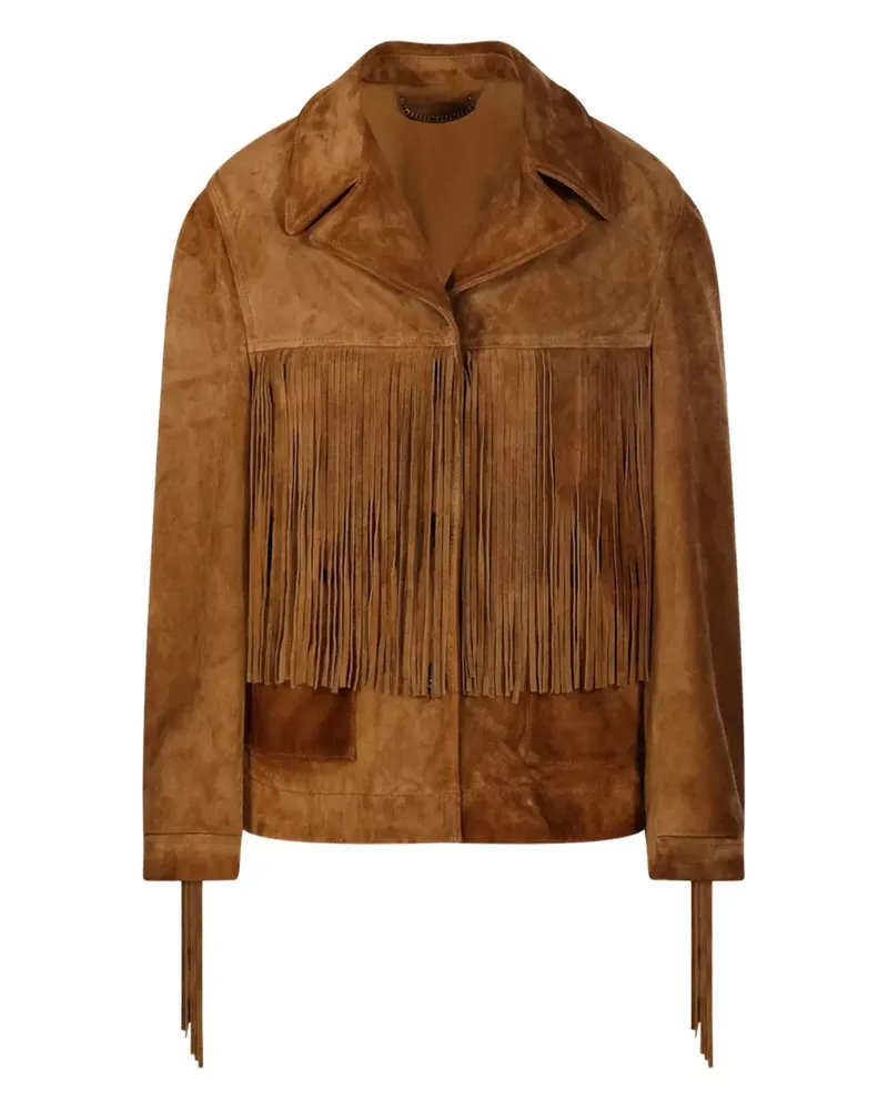Golden Goose fringe suede jacket - Braun Braun
