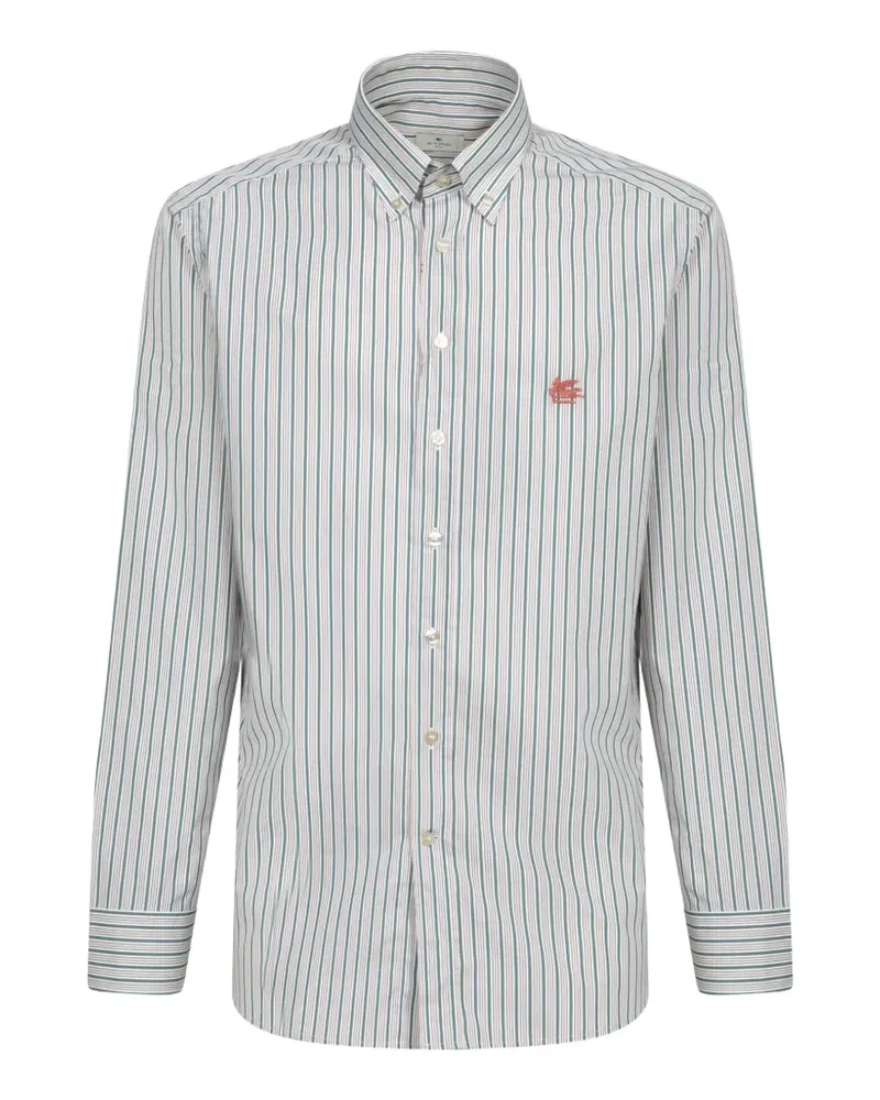 Etro Gestreiftes Hemd - Grün Grün