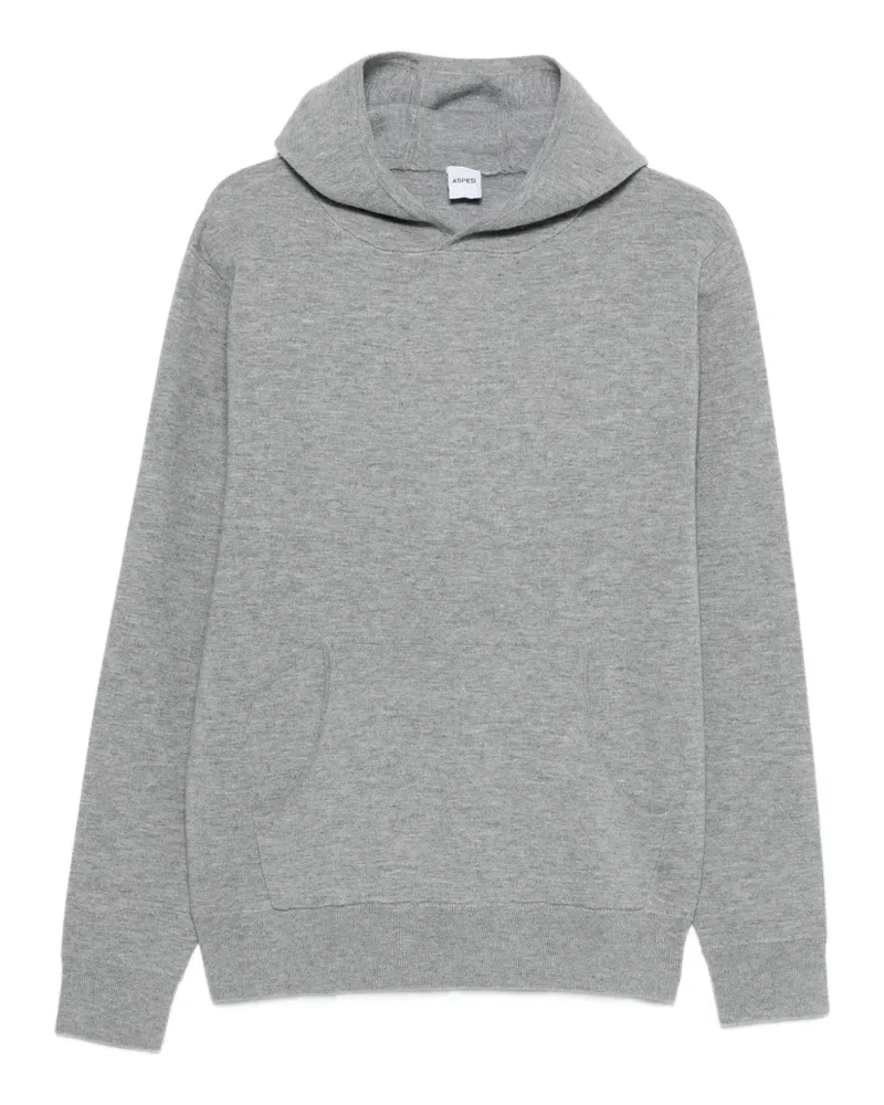 ASPESI fine-knit hoodie - Grau Grau
