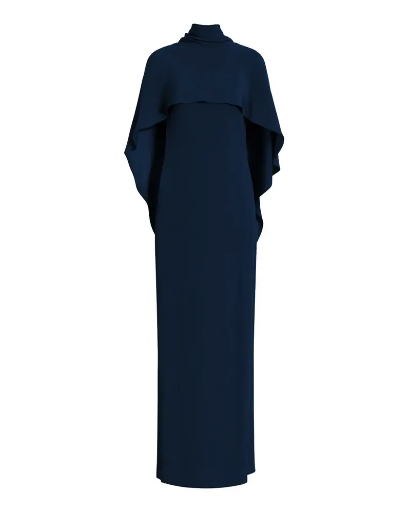 Alberta Ferretti Maxikleid mit Stehkragen - Blau Blau