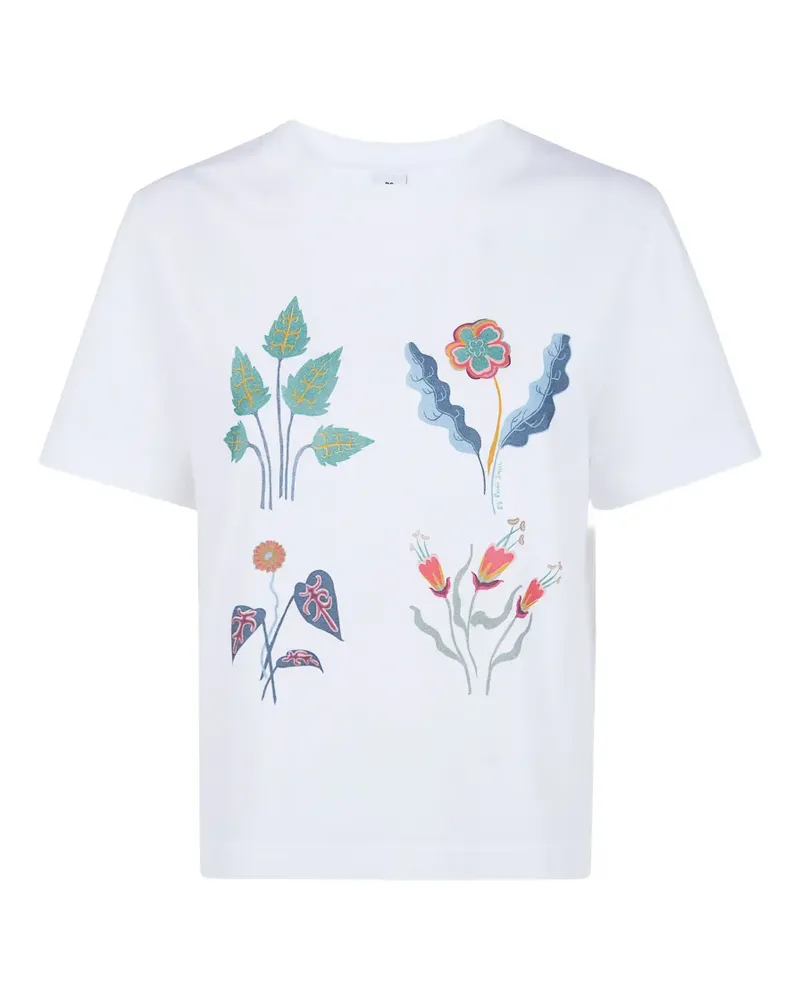 Paul Smith T-Shirt mit Blumen-Print - Weiß Weiß