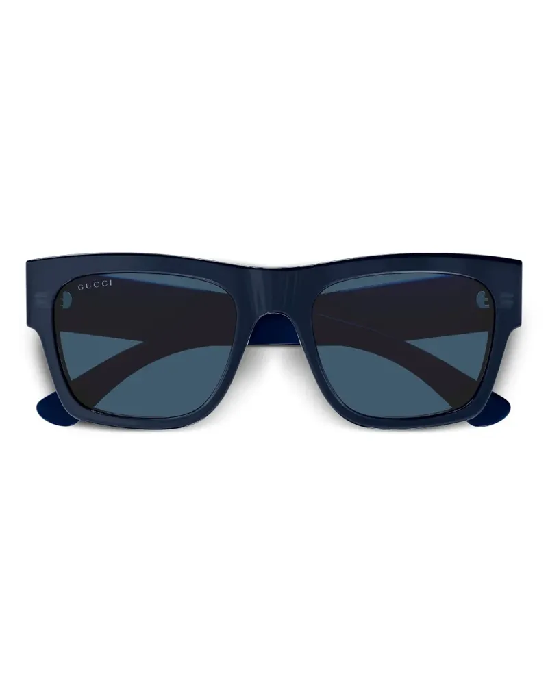 Gucci Sonnenbrille mit eckigem Gestell - Blau Blau