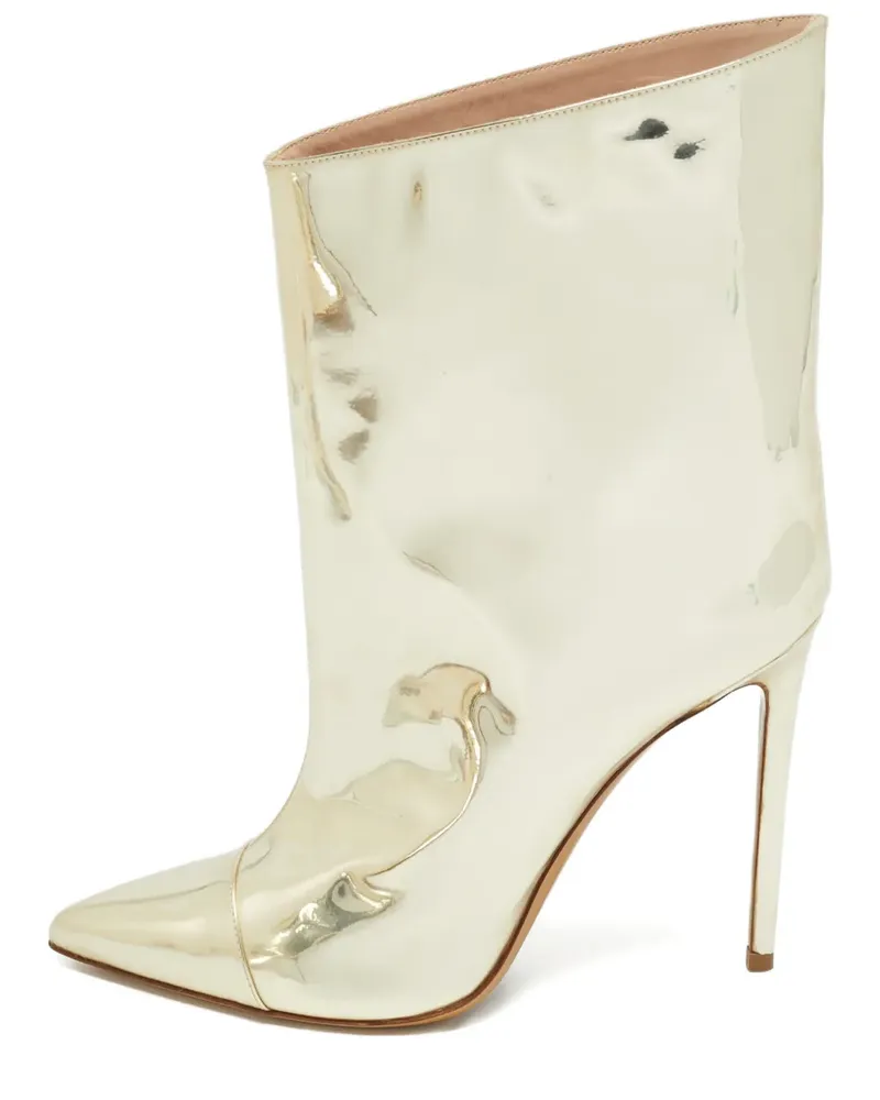 Alexandre Vauthier gold-tone boots Gold