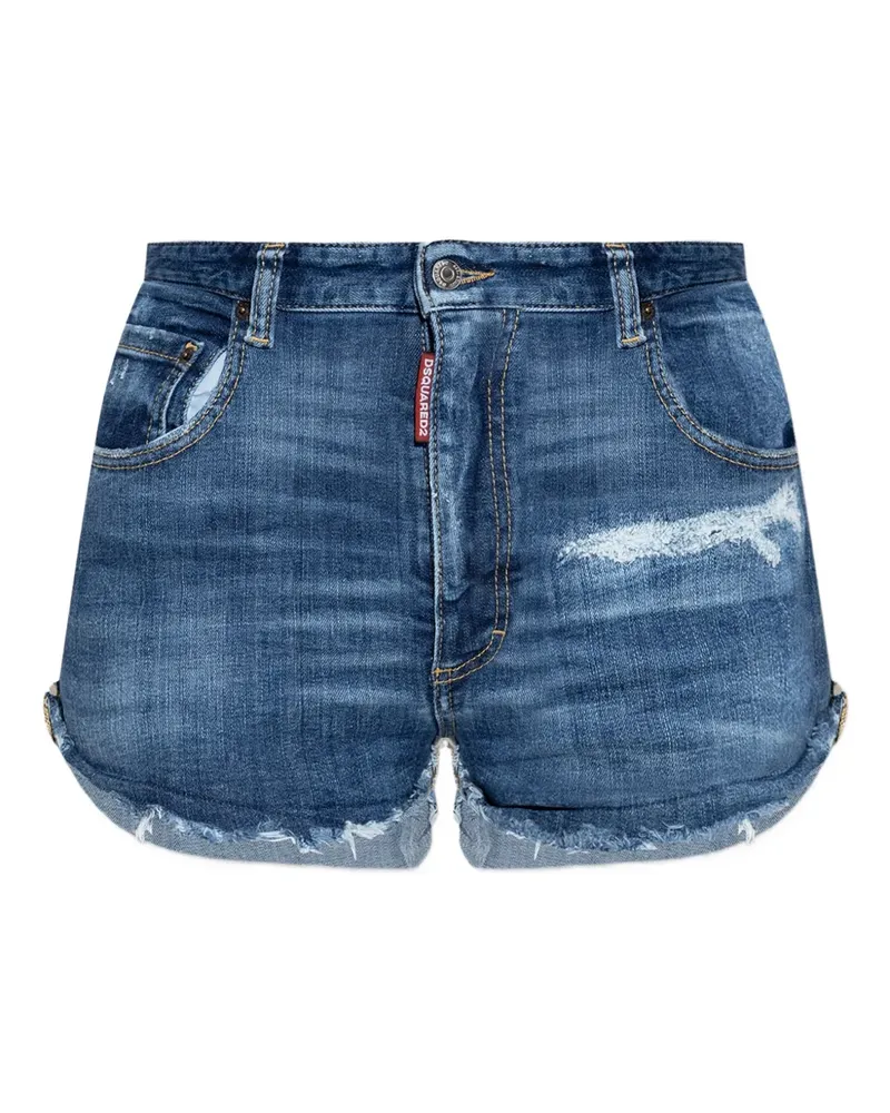 Dsquared2 Jeans-Shorts im Distressed-Look - Blau Blau