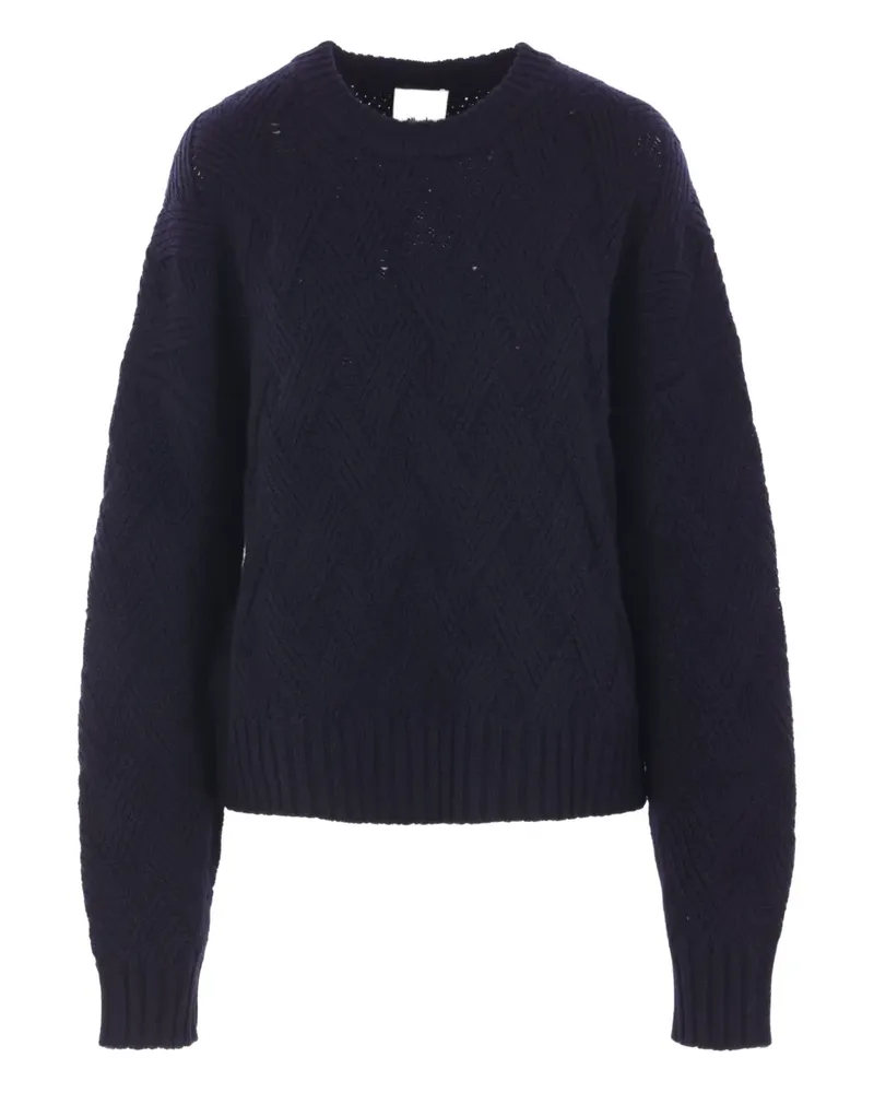 ALLUDE Pullover mit Rautenmuster - Blau Blau