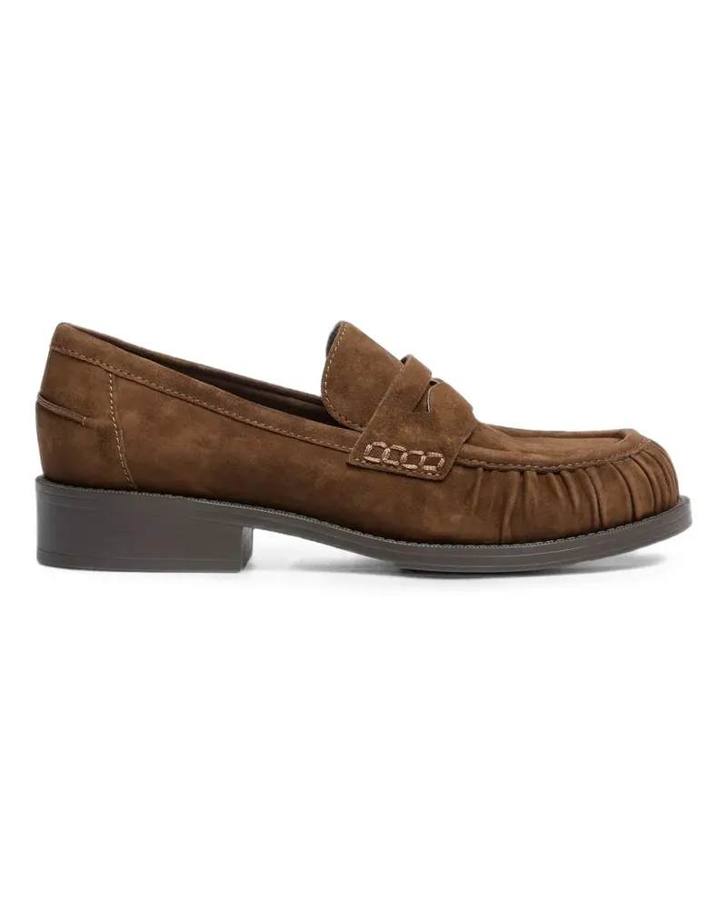 ash Rusty Penny-Loafer mit Raffungen - Braun Braun
