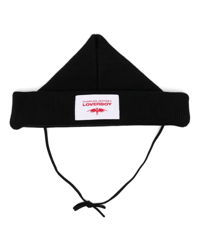 Charles Jeffrey Loverboy Beanie mit Papierboot - Schwarz Schwarz