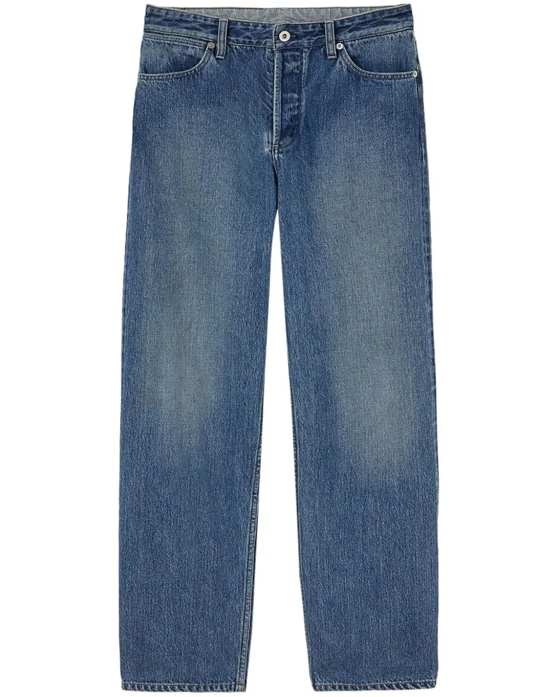 Jil Sander Halbhohe Straight-Leg-Jeans - Blau Blau