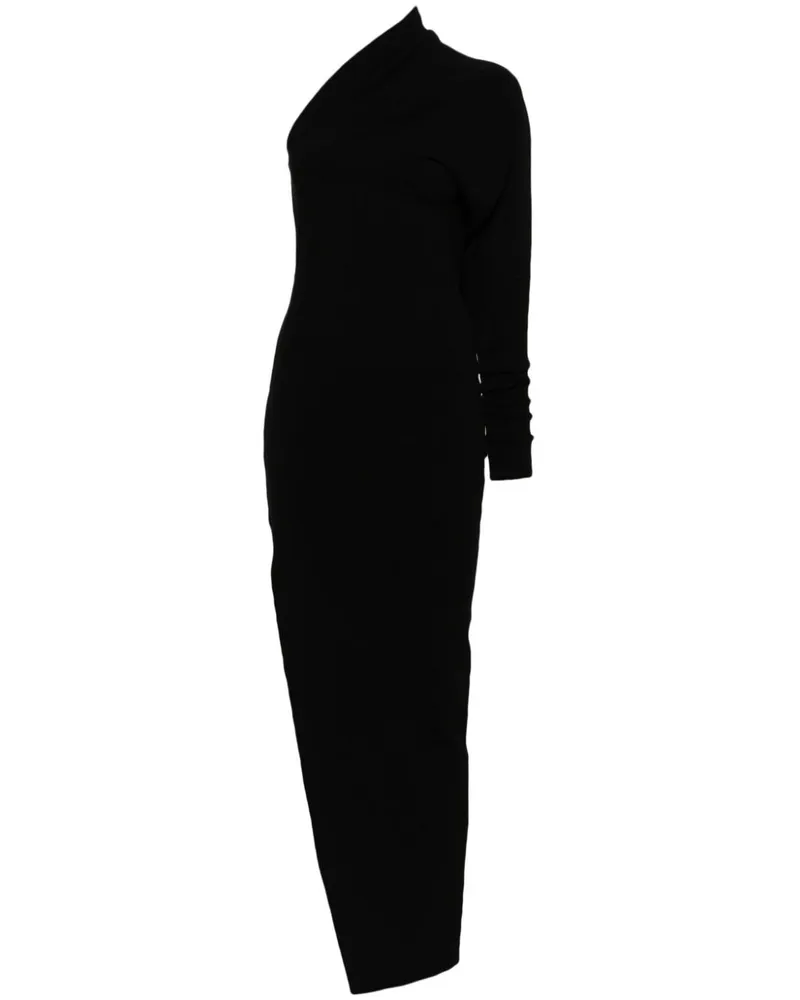 Rick Owens Asymmetrisches Maxi-Schlauchkleid Schwarz