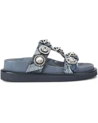 Kurt Geiger Orson Crystal Sandalen aus Denim Blau