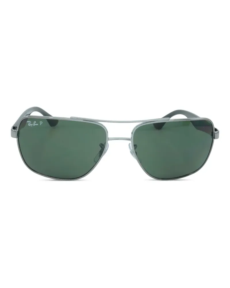 Ray Ban Sonnenbrille mit eckigem Gestell - Silber Silber