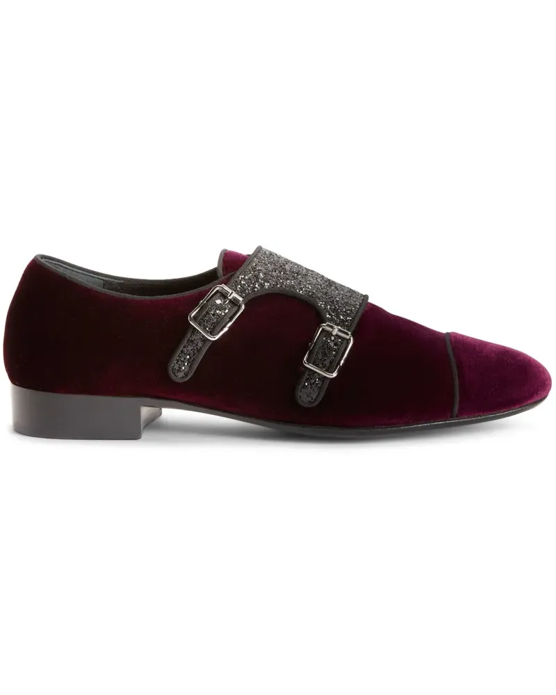 Giuseppe Zanotti Johnny Crystal Monk-Loafer mit Verzierung - Rot Rot