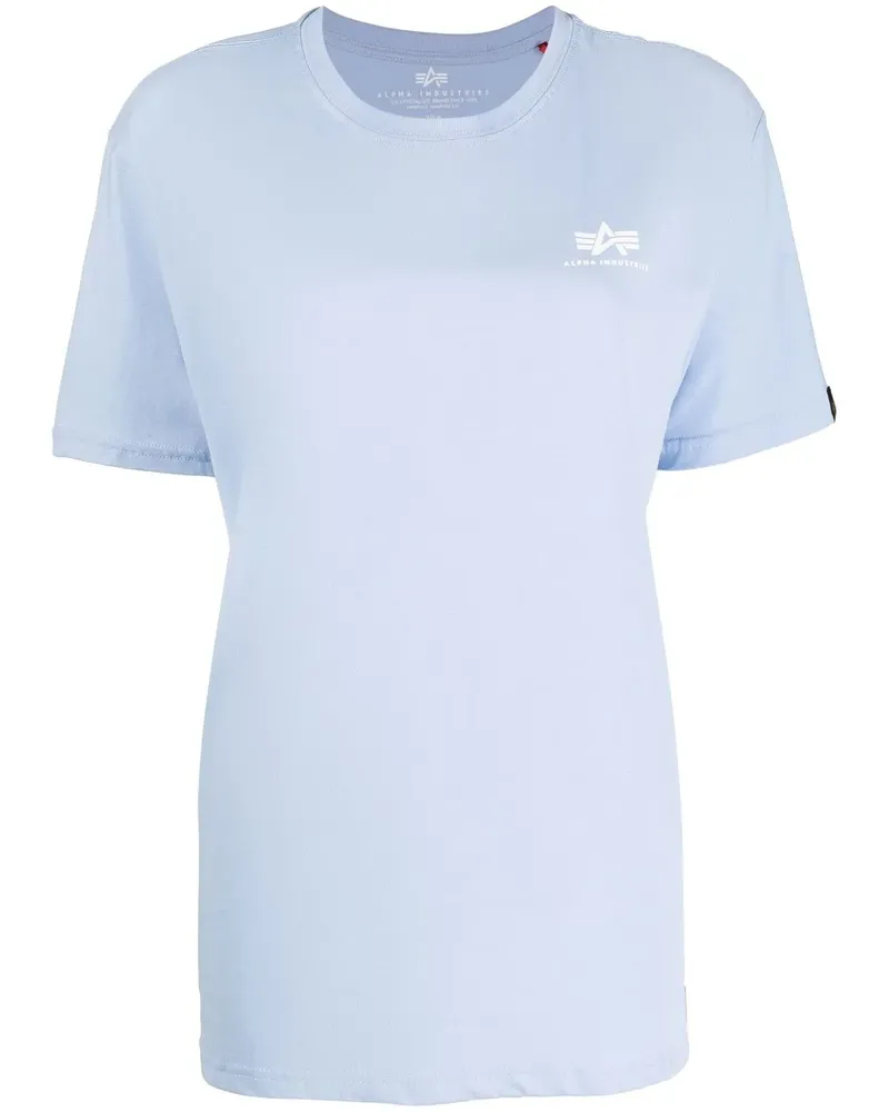 Alpha Industries T-Shirt mit Logo-Print - Blau Blau