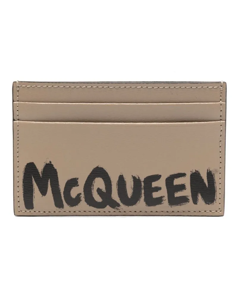 Alexander McQueen Graffiti Kartenetui Nude