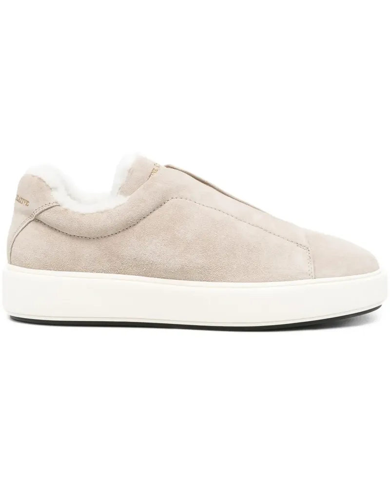 Officine Creative Italia Slip-On-Sneakers mit Shearling - Nude Nude