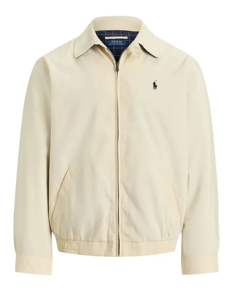 Ralph Lauren embroidered-logo zip-up ligthweight jacket - Nude Nude