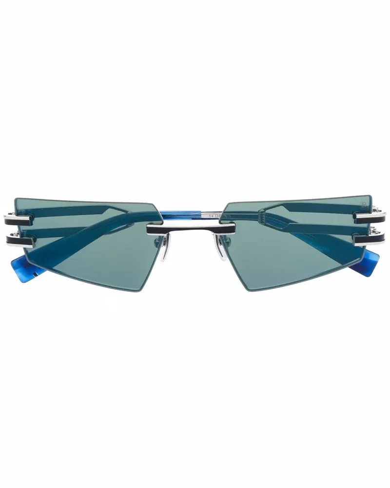 Balmain Geometrische Sonnenbrille - Blau Blau
