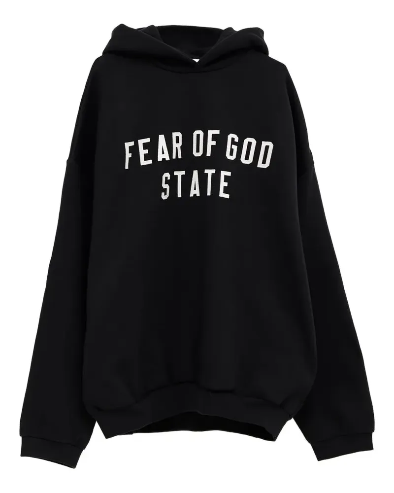 Fear of God Hoodie mit Logo-Patch - Schwarz Schwarz