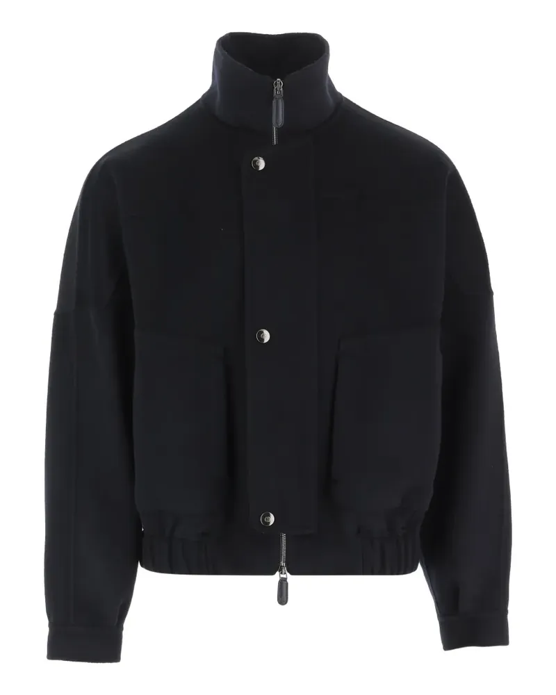 Giorgio Armani Jacke mit Stehkragen - Blau Blau