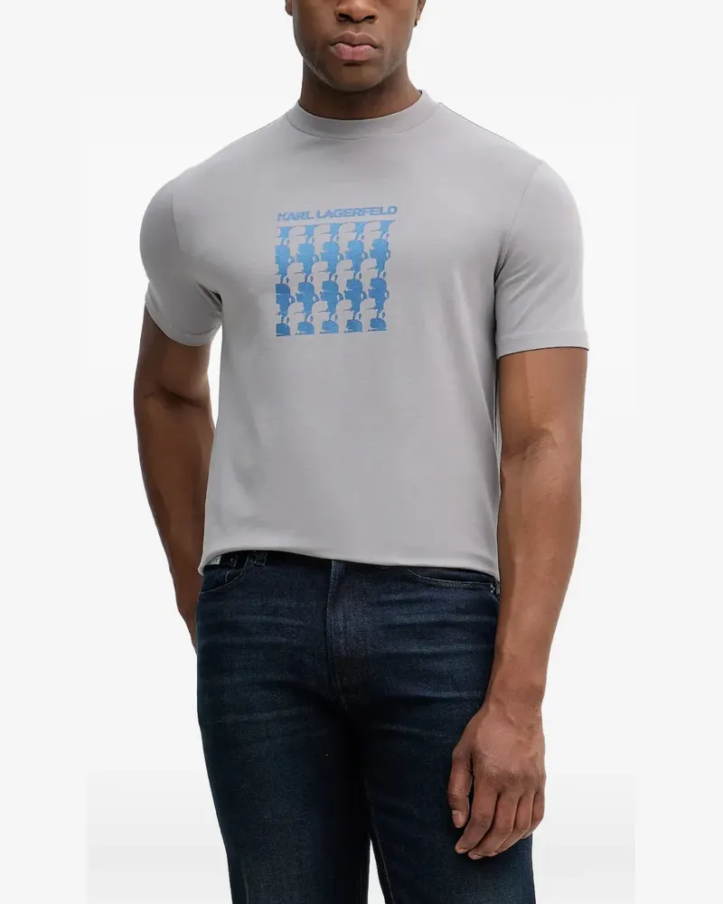 Karl Lagerfeld logo-print graphic t-shirt - Grau Grau