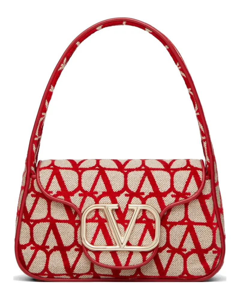 Valentino Garavani Kleine Toile Iconographe Schultertasche - Rot Rot