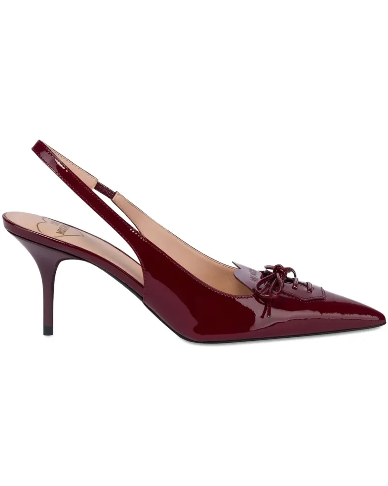Moschino Slingback-Pumps mit Schleifendetail - Rot Rot