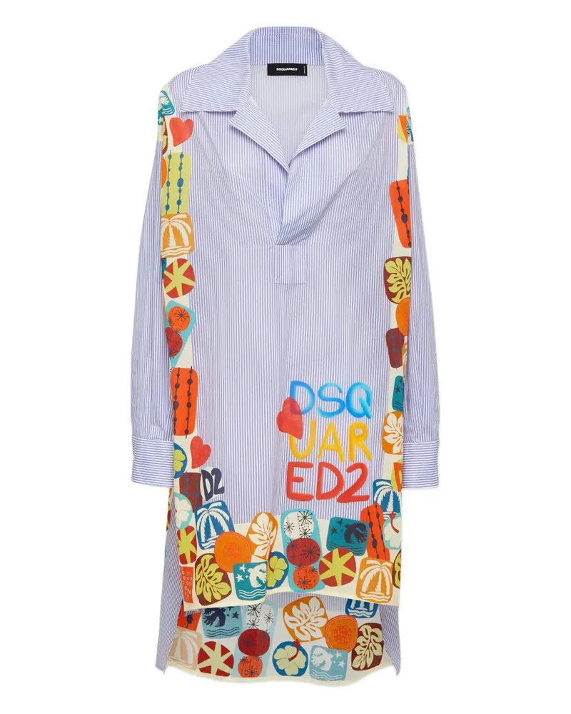 Dsquared2 Midikleid aus Baumwolle - Blau Blau