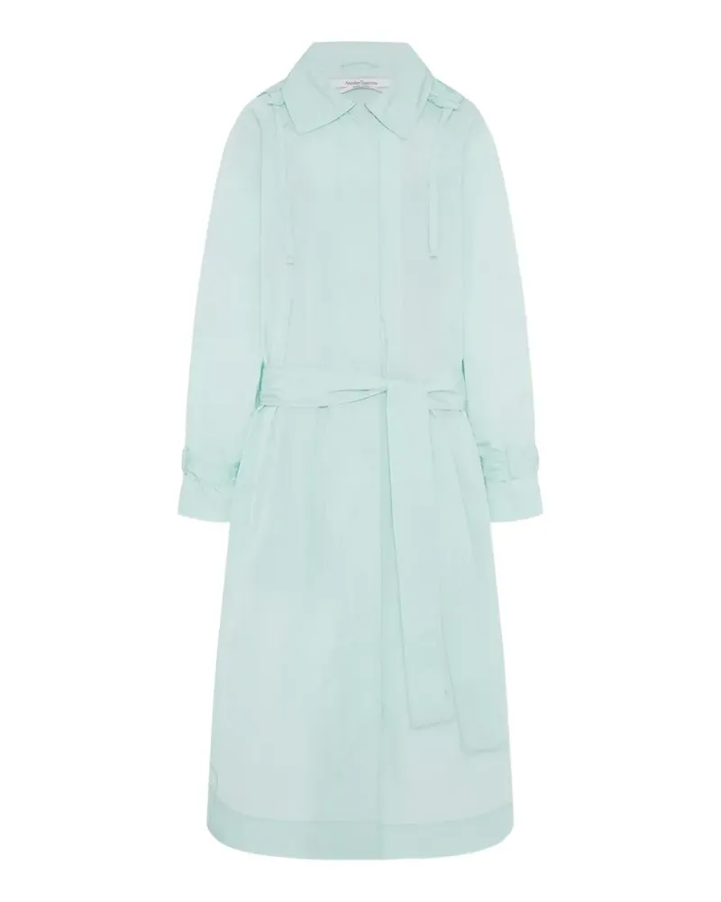 Another Tomorrow Trenchcoat mit Kapuze - Blau Blau