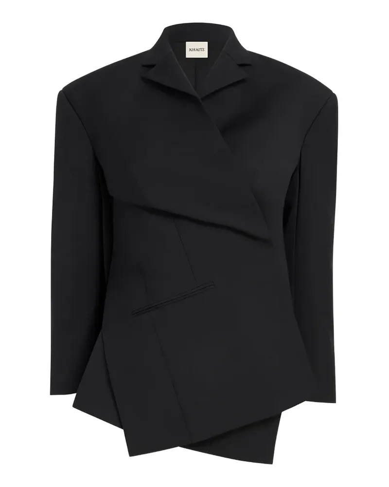 KHAITE Palto asymmetric layered jacket - Schwarz Schwarz