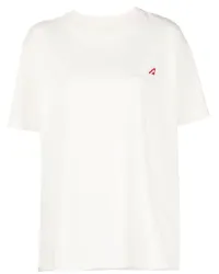 AUTRY T-Shirt mit Logo-Patch Weiß