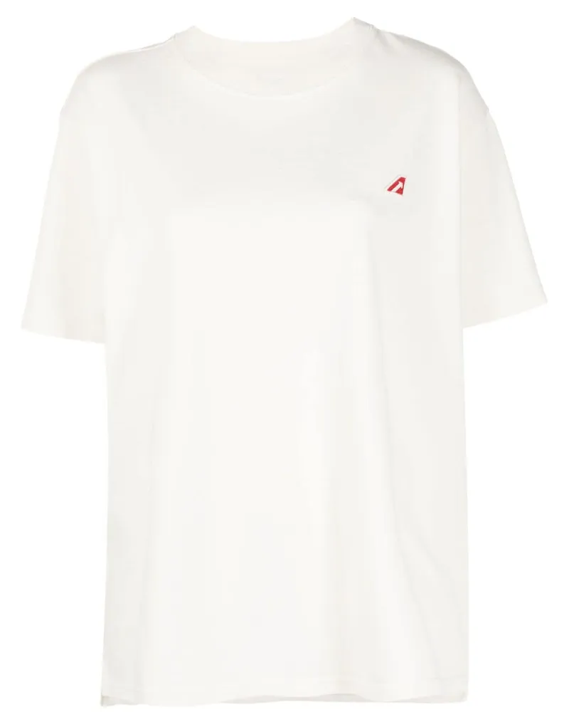 AUTRY T-Shirt mit Logo-Patch - Weiß Weiß