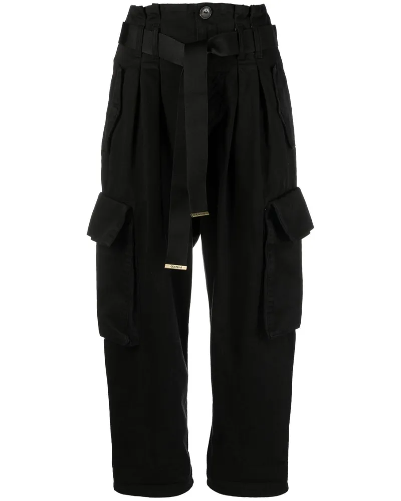 Pinko Cargohose mit geradem Bein - Schwarz Schwarz