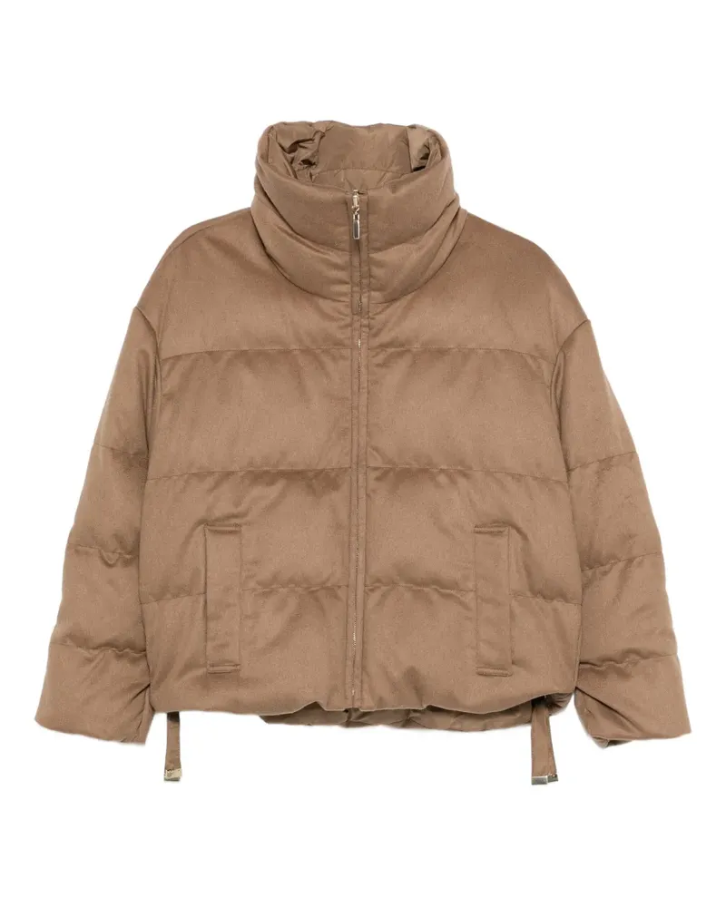 Max Mara Gefütterte Jacke mit Reißverschluss - Braun Braun
