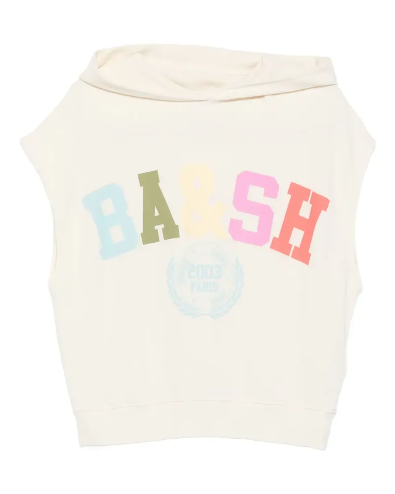 ba&sh Ärmelloser Hoodie mit Logo-Print - Nude Nude